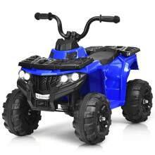 Lifezeal Kids Ride On ATV Quad 4 Wheeler Electric Toy Car 6V Battery Power Led Lights - Blue - View 1
