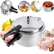 Olla A Presión Express De 11 Litros De Aluminio,Olla Express De Seguridad De Gran Capacidad Y Alta Calidad, 28cm,Cocina Utensilios De Cocina - Plateado - Ver 1