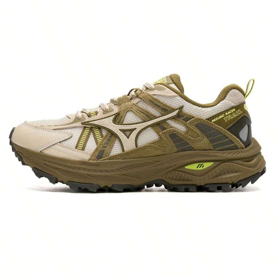 Mizuno Unisex RACER TRAIL Sneakers, Retro Casual Mesh Running Shoes - Light Apricot/mud Brown - View 1