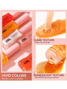 MSFLIBNH 1/2/6 piezas Aceite labial de 8ml con esencia de fruta y miel, de larga duración, hidratante y que atenúa las líneas de los labios, brillo labial transparente perlado. Regalo para mamá. Se enviarán aleatoriamente 2 estilos de empaque sin afectar el uso.