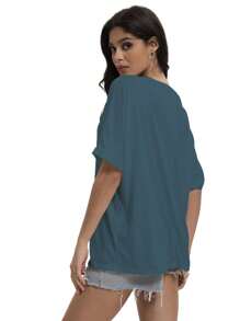 OUTBALL Women T-Shirt Oversized Loose Fit Workout Tops Short Sleeve Gym Basic Tee Shirt