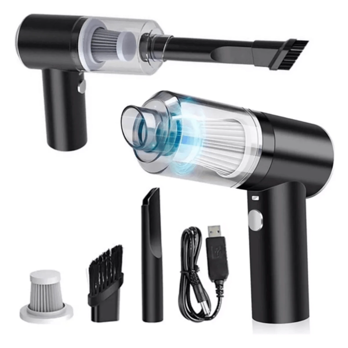 Mini Portable Wireless Handheld Vacuum Cleaner For Home And Car PINKSHOP - Black - View 1