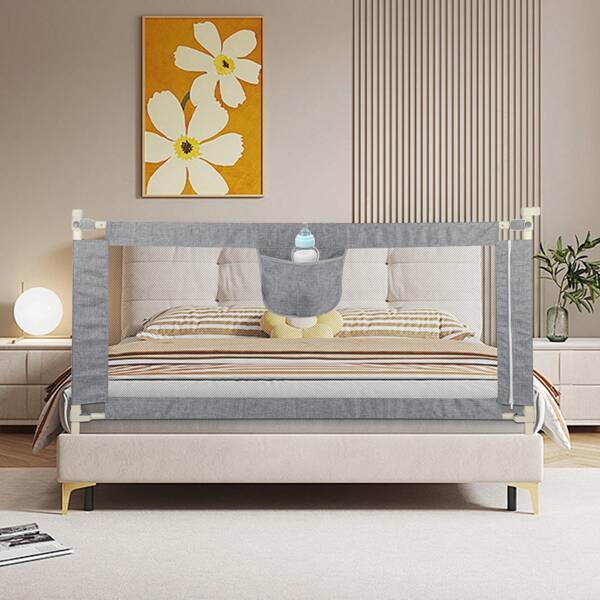 Barrera de  para bebés - Gris - Ajustable - Metal - 150cm*70cm