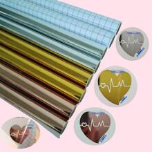 Cheonet 8PCS Bundles Metallic / 3D Pattern Vĩnh Viễn Tự Dính Vinyl DIY Sticker Film - Sự kết hợp giữa vàng, bạc và vàng hồng - Xem 2