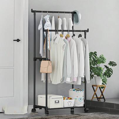 1 pièce Étagère de sol minimaliste, porte-chapeaux, porte-chaussures, meuble multifonctionnel intégré pour la chambre, le salon, porte-vêtements, porte-chaussures d'entrée