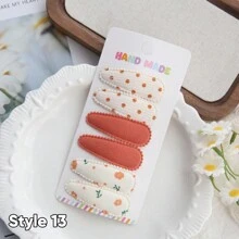 6 Stücke Kleinkind Haarspangen mit Blume Muster, Kleinkind Mädchen Haarschleifen Spangen rutschfest umwickelt mit Schnappverschluss, Blumen Spangen für Haare Haarclips, Haaraccessoires für Baby Kleinkind Mädchen Kinder (unterschiedliche Stoffchargen können Unterschiede aufweisen, zufällig) Liebes Valentinstag