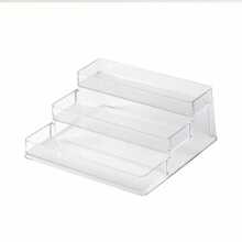 Desktop Shelf, 3-Tier Clear Cosmetic Organizer Acrylic Spice PET Kitchen 26*24.5*10cm - Multicolor - View 5