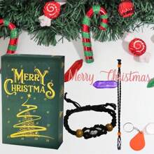 Calendario de Adviento de joyería navideña con collares, anillos y aretes - Calendario de cuenta regresiva para Navidad y regalo de Año Nuevo - D - Ver 2