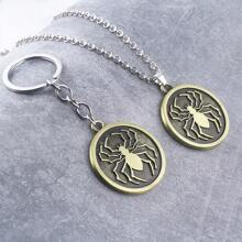 1 Piece Of Anime Peripheral Phantom Troupe Spider Logo Chrollo Keychain Pendant As A Gift For Friends - Multicolor - View 4