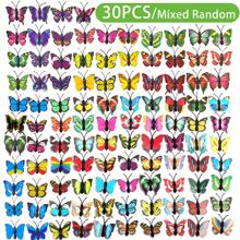 10/20/30pcs/Set Colorful Simulation Butterfly Thumbtack For Wall Decoration, Random Pattern, Suitable For Photo Board Or Bulletin Board Back To School - Multicolor - View 11
