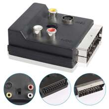 SCART To 3 RCA S-Video Adapter Switchable In Out Scart Male To Scart Female S-Video 3 RCA Audio Adapter Converter - one-size - View 5