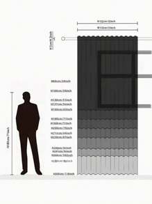 1片半透明薄纱窗帘,家居装饰绑带,优雅窗饰,透光,适用于卧室/客厅窗帘,顶部穿孔设计,四季皆宜 - 门/窗帘,室内外窗户装饰 - 綠色 - 查看 9