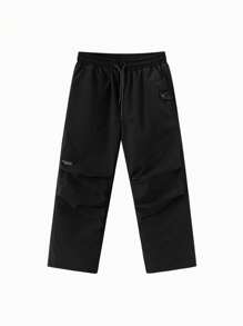 Balabala 男童裤子，2024 年流行冬季长裤 - 黑色 - 查看 4