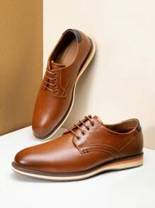 Men's Casual Dress Oxford  Shoes  Office Work Daily Business  Formal Fashion Derby Suits Shoes - Màu nâu  Mocha - Xem 1