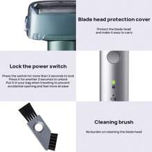 电动剃须刀 ES-RM31『青春锤』剃须刀 往复式剃须刀 进口三刀头 Type-C充电 IPX7防水 干湿两用 黑色 - 黑色 - 查看 4