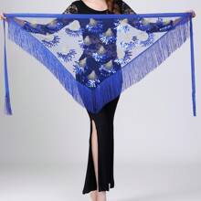 New Women's Belly Dance Hip Scarf Women's Belly Dance Accessories Costume Tassel Belly Dance Hip Scarf - Multicolor - View 12