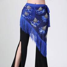 New Women's Belly Dance Hip Scarf Women's Belly Dance Accessories Costume Tassel Belly Dance Hip Scarf - Multicolor - View 13
