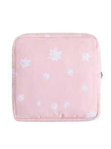 1 pieza Bolsa de almacenamiento de compresas sanitarias, bolsa de almacenamiento de viaje multifuncional, bolsa impermeable grande para compresas sanitarias, bolsa de viaje para cosméticos y artículos de aseo para mujeres, organizador de maquillaje de gran capacidad, estuche de maquillaje, para lápiz labial, brochas, cuidado de la piel, teléfono móvil, monedas, artículos pequeños, para el hogar, regalos, vacaciones y festivales de Halloween, Navidad, de uso multifuncional, estilo bohemio