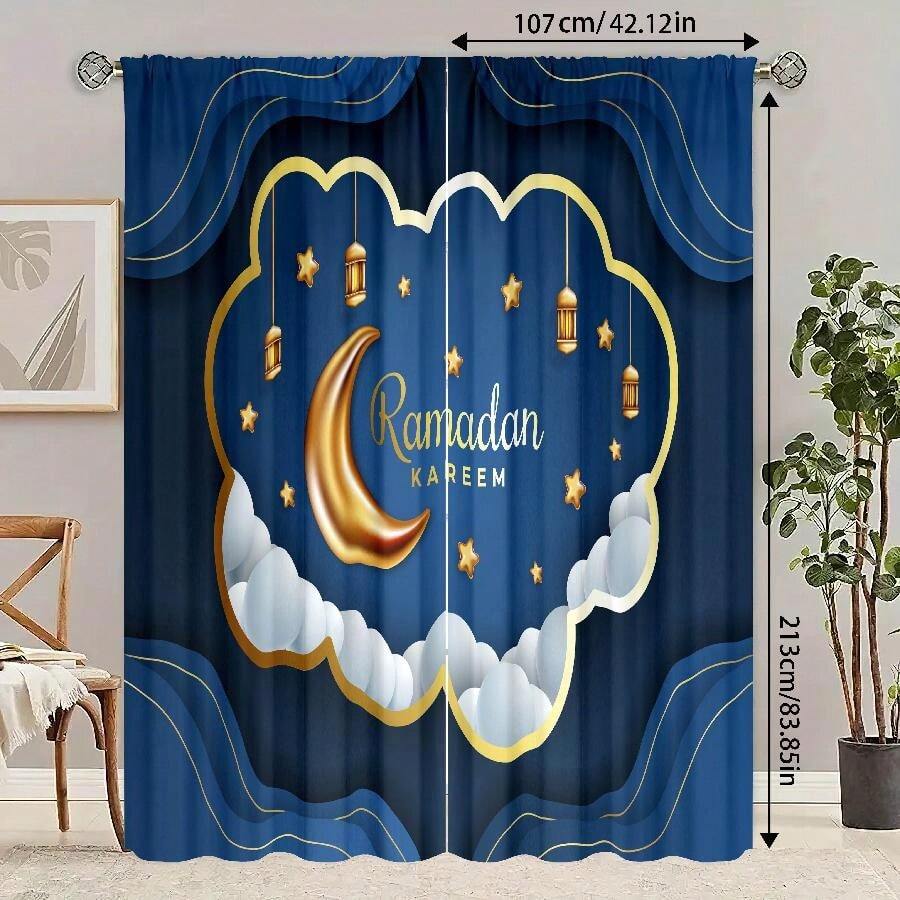 2 件卡通房间窗帘、涤纶客厅窗帘、卧室遮光窗帘、卧室家居装饰、房屋卧室婚礼装饰风格、无需钻孔的遮光窗帘、圣诞节家居装饰、厨房窗帘套装、婴儿房装饰门帘、家庭办公室通用