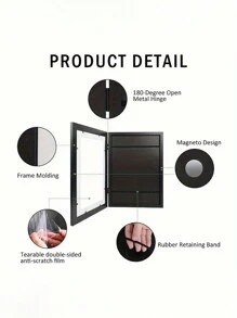 1pc Magnetic Art Frame - Easy-Open For Quick Display Changes - Versatile Wall Decor For Home & Office - Ideal For Holidays & Gift Giving