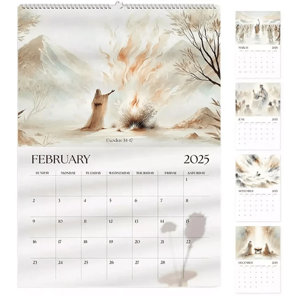 2025 Christian Bible Stories Wall Calendar, WireBinding Wall Calendar