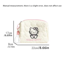 Sanrio Canvas Makeup Bag - Large Capacity, Non-Waterproof, Scent-Free Cosmetic Organizer For Tools & Accessories,Boho Vibes,For Holiday Beach, Bathroom Collection, Bedroom Collection, Large Capacity
