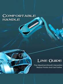 SOUGAYILANG Baitcasting Fishing Reel, 7.2:1 High Speed Gear Ratio,Super Smooth Composite Nylon Handle Low Profile Baitcaster Reel For Freshwater,Saltwater