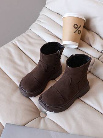 Meillard 哑光厚底防滑圆头踝靴