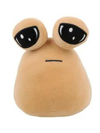 1 件可爱大眼怪物娃娃，8.6 英寸热门游戏我的宠物外星人 Pou 毛绒玩具 - 完美礼物！、生日礼物、圣诞礼物