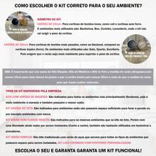 Simple Curtain Rod Kit 2.50 Meters 28mm End And Support - Various Colors - 鉻合金 - 查看 6