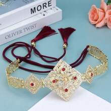 1piece Morocco Caftan Belt Crystal Bridal Dress Waist Chain Adjustable Length Arabic Style Body Chain - Star - View 15