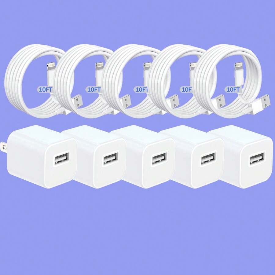 JOZASHON 兼容 充电器快速充电，超长 10 英尺闪电连接线立方体 12 充电器充电传输线带 USB 插头壁式充电器块旅行适配器兼容 14/13/12/11/8/7/XS/XR/X/iPad 壁挂式适用于办公室、学校、宿舍和家庭超快速充电器兼容 、旅行充电器插头、快速充电、送给家人、朋友、孩子、生日、圣诞节、冬季的礼物 - 查看 1