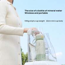 PHILIPS Electric Water Cup AWP2770 Wireless Portable Cup 0.32L Capacity 4 Minutes Fast Heating 40℃ Wireless Heating Type-C Charging Light Green - Light Green - View 3