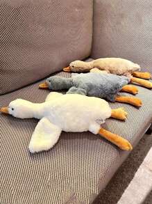 Decorazione natalizia 160cm Grandi giocattoli di peluche bianchi a forma di anatra, cuscino morbido e soffice, bambola di oca o cigno, tappetino da pavimento, decorazione per camera da letto, cuscino, regalo per bambini e ragazze per il compleanno, Ringraziamento, Natale, decorazioni per feste