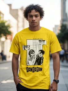 Shirt T-Shirt Dandadan Anime Transformation Japanese Drawing Otaku Momo Okarun Aira Momoayase Ref 2185 VEST NERD - Màu vàng - Xem 3