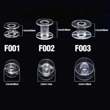 MNFT 12Pcs Transparent Empty Bobbins Sewing Machine Spools Clear Plastic Sewing Bobbins Fishing Flies Material Wrapping Tools - White - View 5
