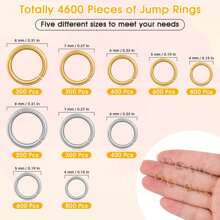 4600Pcs Silvery And Golden Jump Rings With Open/Close Tools For DIY Craft Earring Necklace Bracelet Jewelry Making Accessories - Set - View 3