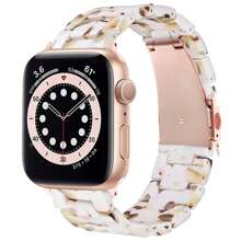 Compatible With Apple Watch Band 49mm 46mm 45mm 44mm 42mm 41mm 40mm 38mm Thin Light Resin Strap Bracelet With Stainless Steel Buckle Replacement Compatible With Apple Watch Series SE Series 10 9 8 7 Ultra 6 5 4 3 2 1 For Women Men