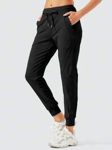 ZUTY Sommer Workout Damen Jogginghose mit Reißverschlusstaschen, hoher Taille, athletisch zulaufend, Jogginghose für Frauen für Workout und Freizeit