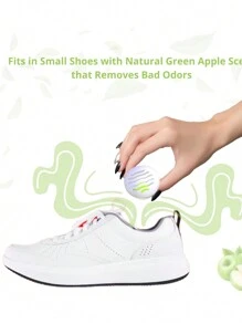 1/6/12个除臭球，有效去除异味，适用于健身包、储物柜内清新异味，适用于各种鞋子，足球鞋，运动鞋，衣柜，橱柜，鞋柜，汽车，厨房，浴室，宠物区，家用空气清新剂除臭剂，家居除臭剂供应商（工艺问题请参考详细图） - 白色 - 查看 9