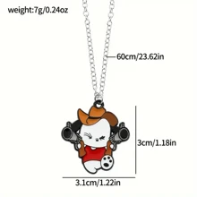 Sanrio 1pc Sanrio "I'm Not Easy To Mess With" Série Pingente Colar - Berloque de Desenho Animado de Natal, Material de Liga, Adequado para Uso Diário e Festa, Presente de Aniversário e Natal
