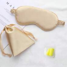 2pcs/3pcs Set Sleeping Mask Scrunchies Pouch, Faux Silk Sleeping Eye Mask, Back To School Supplies