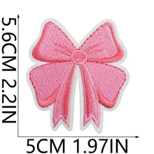 1 Piece/4 Pieces Of Bowknot Design Embroidery Hot Stamping Patch, Iron On Letters For Clothing,Iron On Patches, Suitable For DIY Clothing And Accessories - Hats, Jeans, Dresses, With Unique And Cute Cartoon Embroidery Stickers, Hot Stamping Cloth T-Shirt Bags, Shoe Clothing Stickers, Embroidery Cloth Stickers, Sewing