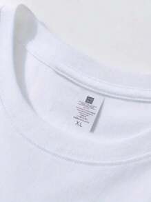 Men's Casual Round Neck Bear Print T-Shirt - 白色 - 查看 2