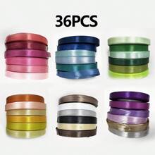 36 Màu Ruy băng vải Ruy băng satin Ruy băng kim loại lấp lánh Cuộn Ruy băng thủ công Trang trí Ruy băng trang trí Rộng 2/5" Cho bó hoa Quà tặng Thủ công Nơ Tiệc Cưới - Nhiều màu - Xem 13