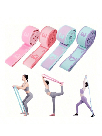 Multifunctional Resistance Band Training Yoga Auxiliary Stretching Belt Elastic Band For Beginner Adults Exercises, Dance, Pilates