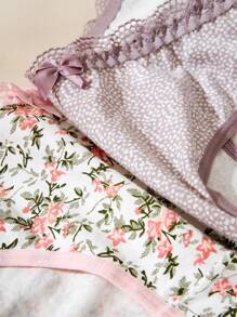 5 Pieced Women's Lace Trim Panties,Sexy And Romantic Women's Underwear Series - Multicolor - View 8