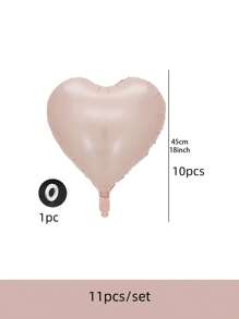 kumozawa Bóng bay hình trái tim bằng giấy bạc 18 inch, bóng bay hình trái tim màu hồng và trắng, dùng cho tiệc cưới, sinh nhật, trang trí tiệc cầu hôn - 10 cái - Xem 5