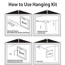 GUTTATY Farmhouse Animals Wall Art, Fake Window Scene Paintings Wall Decor, Cartoon Monkey Pictures, Animals Large Canvas Wall Art, Cartoon Animals Posters Framed For Living Room ,1.5 Inch Thickness Pine Frame