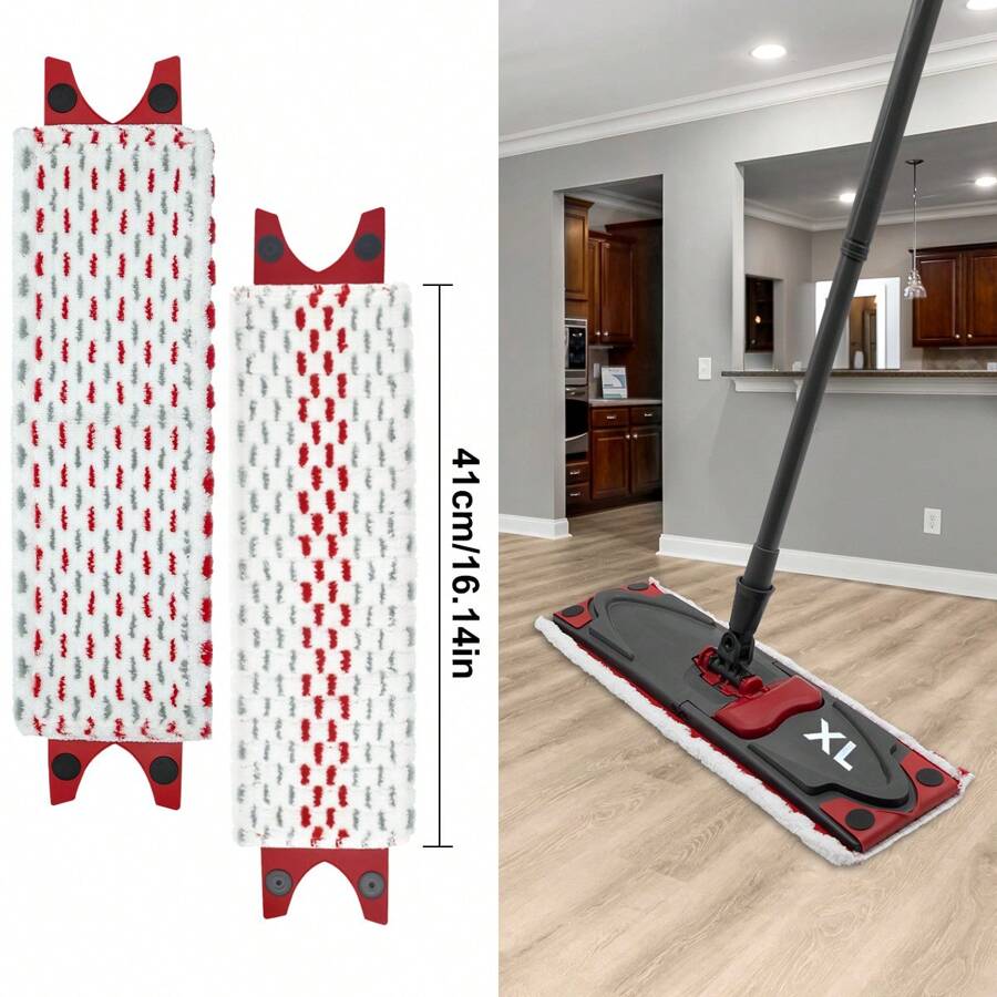 1/2/3/5 miếng lau nhà bằng sợi siêu nhỏ XL mới, phù hợp với cây lau nhà ướt/khô UltraMax XL, đồ dùng vệ sinh, dụng cụ vệ sinh nhà bếp, khả năng thấm hút cao, loại bỏ bụi bẩn & làm sạch vết bẩn, Giáng sinh - Đỏ - Xem 1